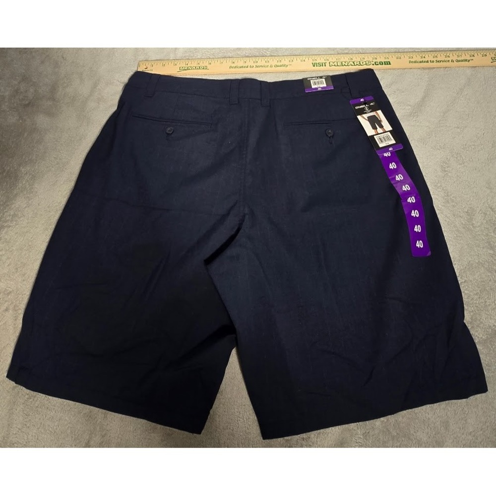 O'Neill Mens Hybrid Shorts Navy Blue Textured 40 Stretch Casual Beach NEW 792 - Picture 2 of 8